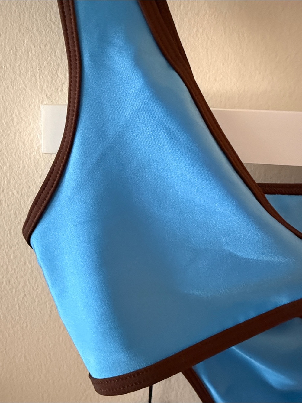 Skatie Blue Bikini with Brown Trim - Picture 3 of 8